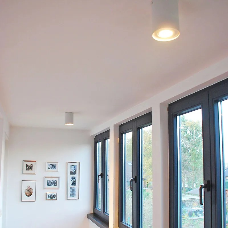 Foco de superfície inteligente branco e aço inclinável Incl. WiFi GU10 - Rondoo up