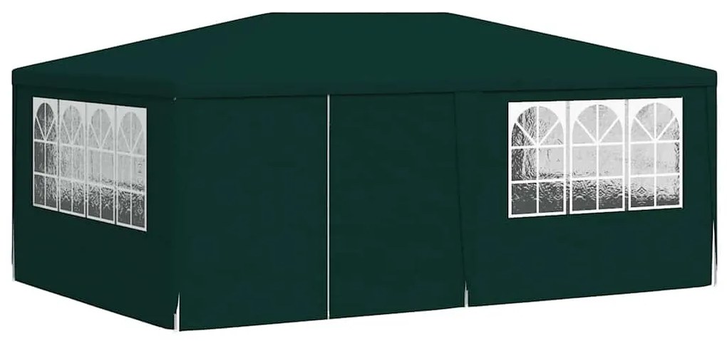 Tenda festas profissional c/ paredes laterais 4x6m 90g/m² verde