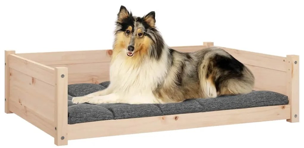 Cama para cães 95,5x65,5x28 cm madeira de pinho maciça