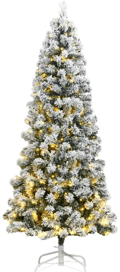 vidaXL Árvore Natal articulada artificial c/ 300 luzes LED/neve 180 cm