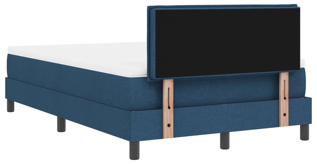 Cama Box Spring com Colchão Azul 120x200 cm Tecido