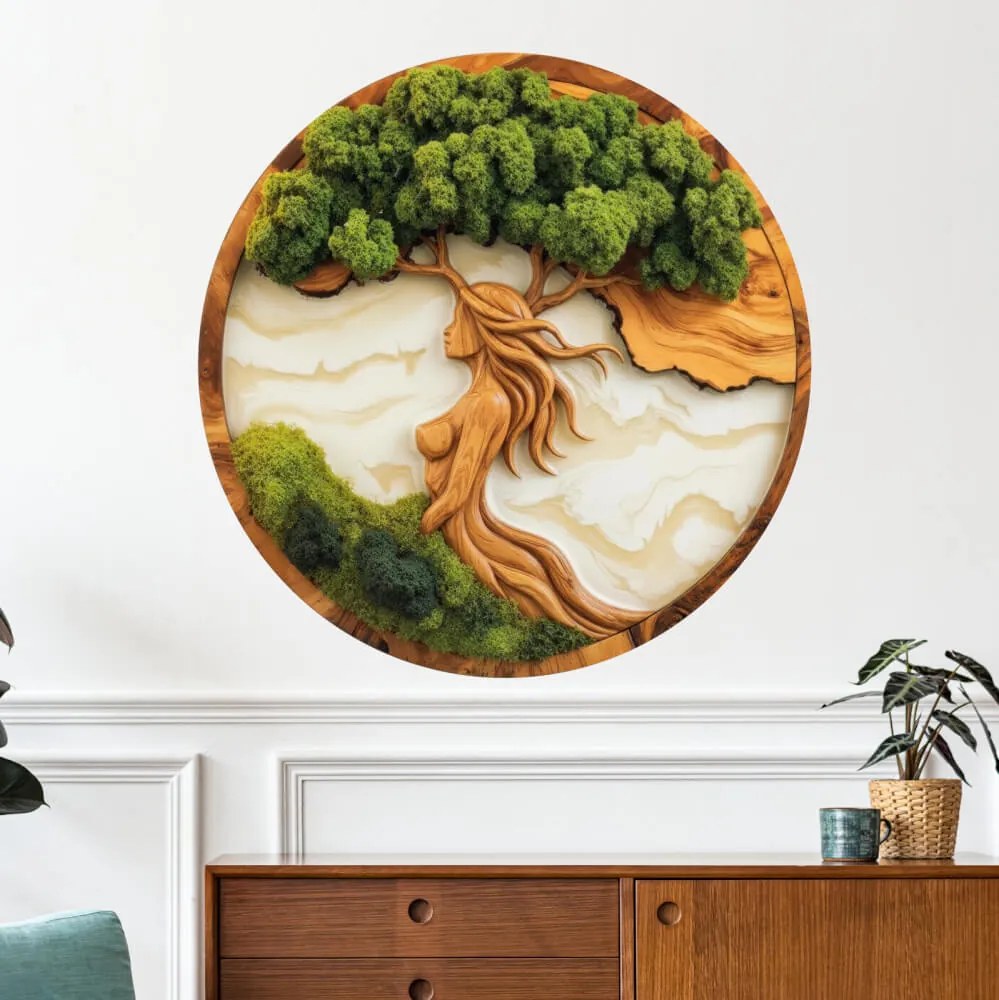 Autocolante Moss Tree of Life - Estabilidade e Resiliência