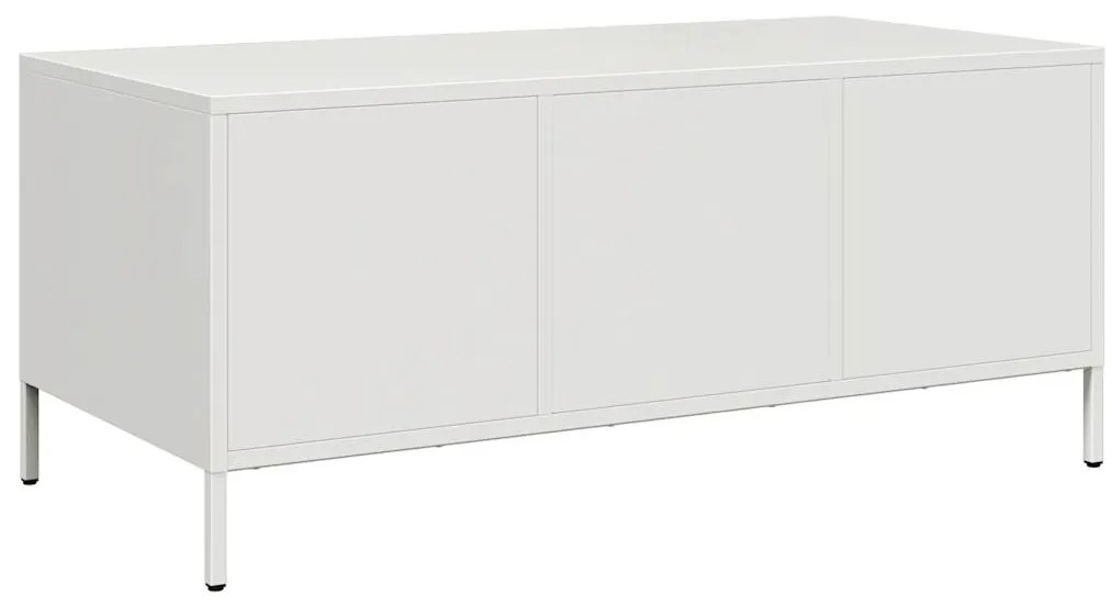 Mesa de centro 101,5x50x43,5 cm aço laminado a frio branco
