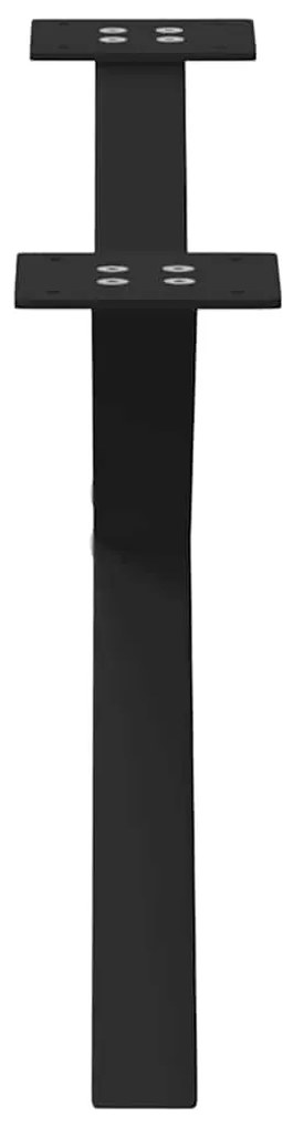 Pés para mesa de centro em formato de X, 2 peças, preto, 70x(30-31) cm
