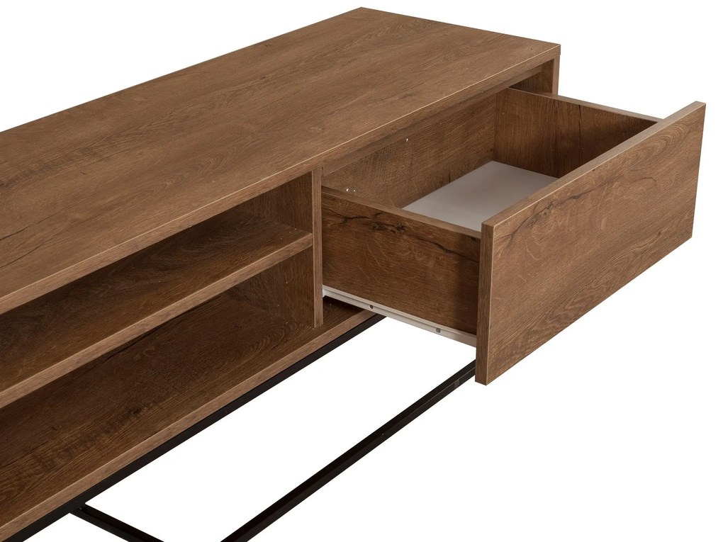 Conjunto de Móveis de Sala Laxus – Nogueira/Preto – 90x39x40 cm