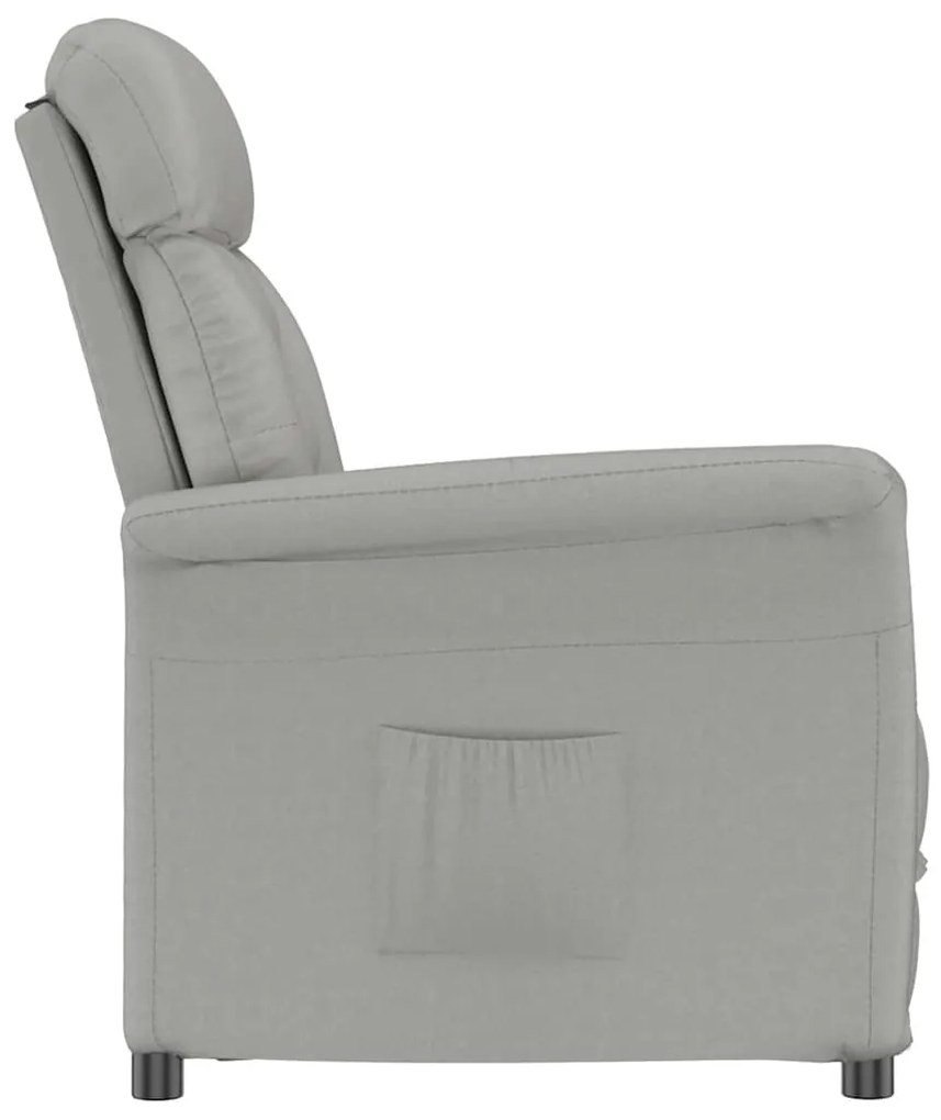 vidaXL Cadeira Recliner Cinza Claro Cinzento-claro 70.5 x 96.5 x 95 cm