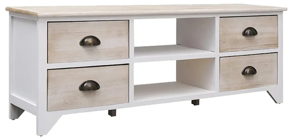vidaXL Móvel de TV 108x30x40 cm madeira paulownia maciça