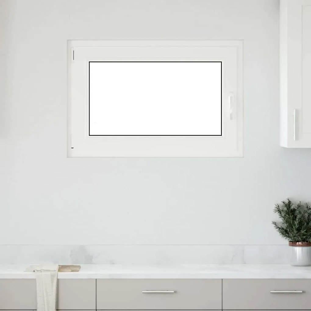 vidaXL Janela de porão "RISOR" 90x50 cm oscilobatente DIN esquerda branca