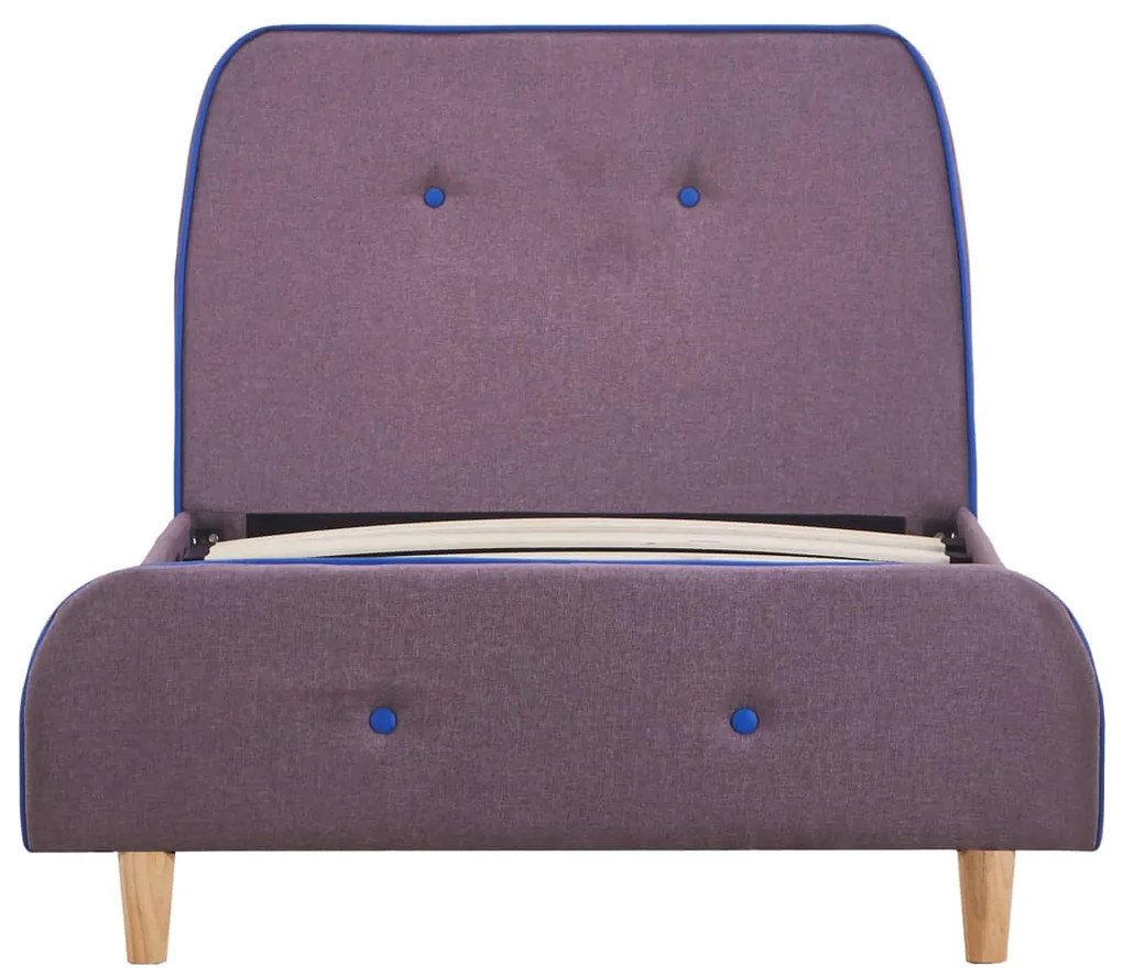 Estrutura de cama 90x200 cm tecido cinzento-acastanhado