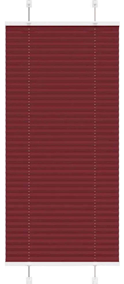 Plissado Cego Bordéus Vermelho 65x150 cm Largura Tecido