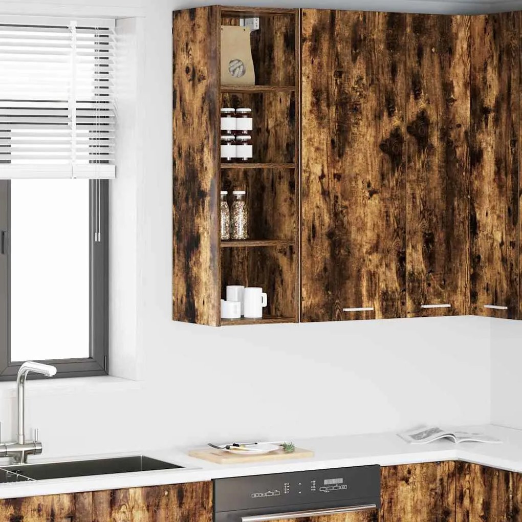 vidaXL Armário suspenso Carvalho Defumado 30 x 29,5 x 100 cm