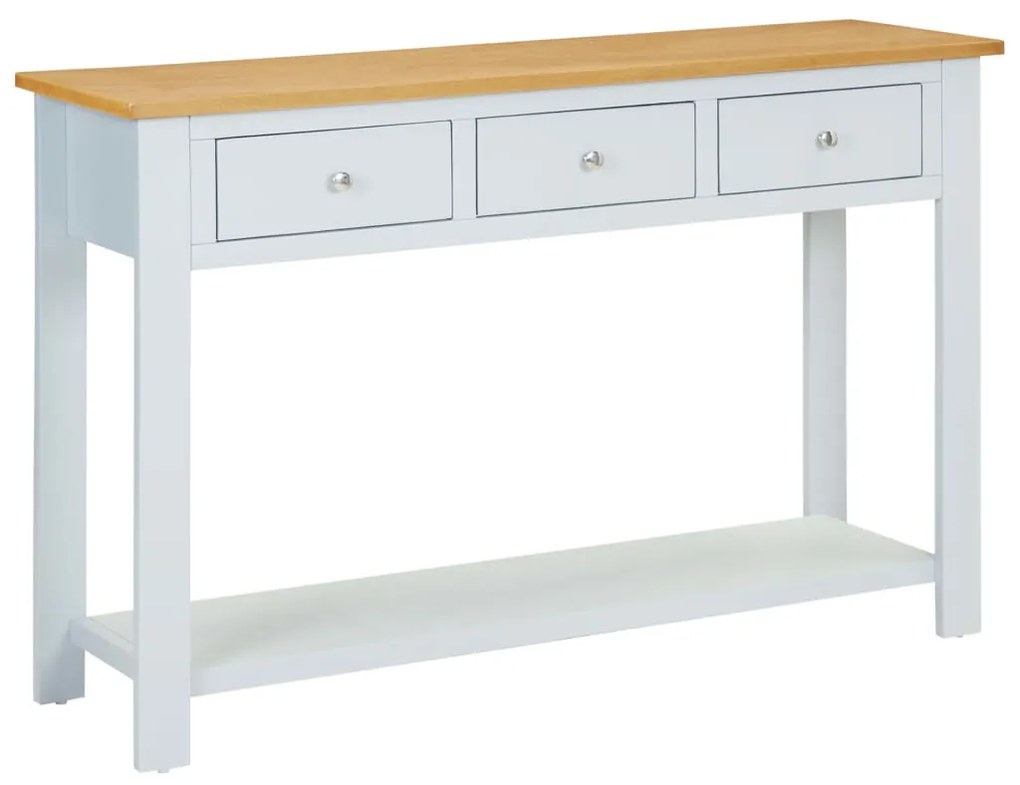vidaXL Mesa consola 118x35x77 cm madeira de carvalho maciça