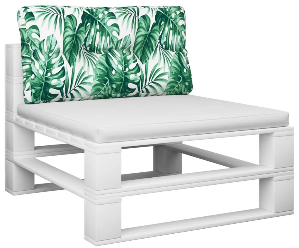 Almofadão para sofá de paletes 70x40x12 cm tecido padrão folhas