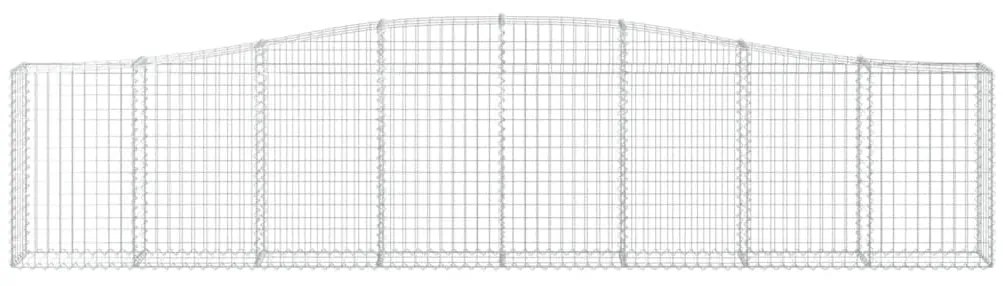 Cestos gabião arqueados 7 pcs 400x30x80/100cm ferro galvanizado