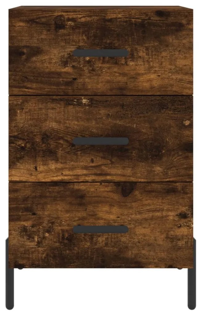 Mesa cabeceira 40x40x66 cm derivados de madeira carvalho fumado