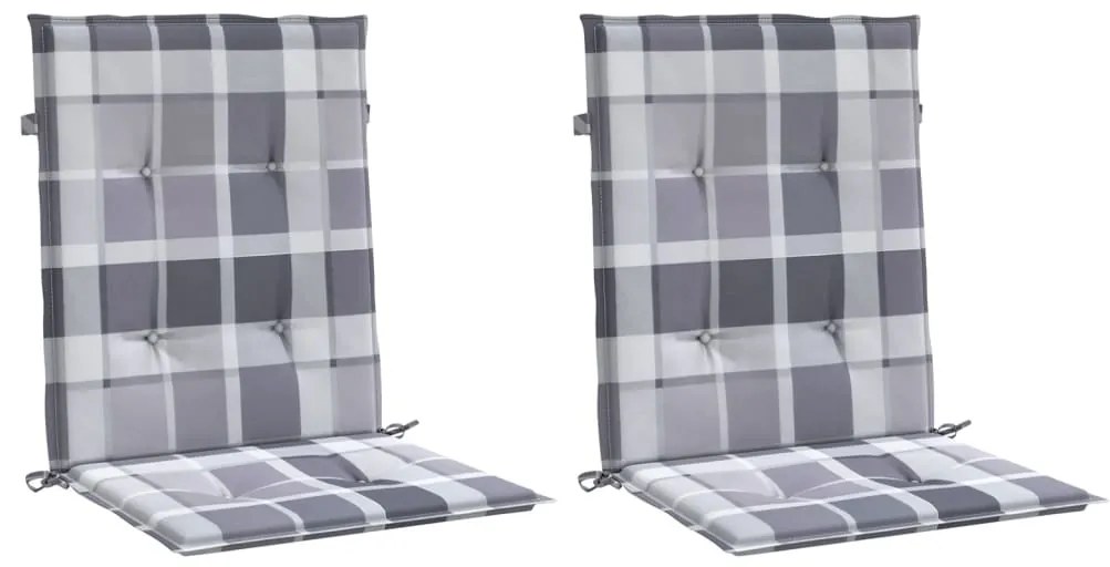 Almofadões lombares cadeiras jardim 2pcs oxford xadrez cinza
