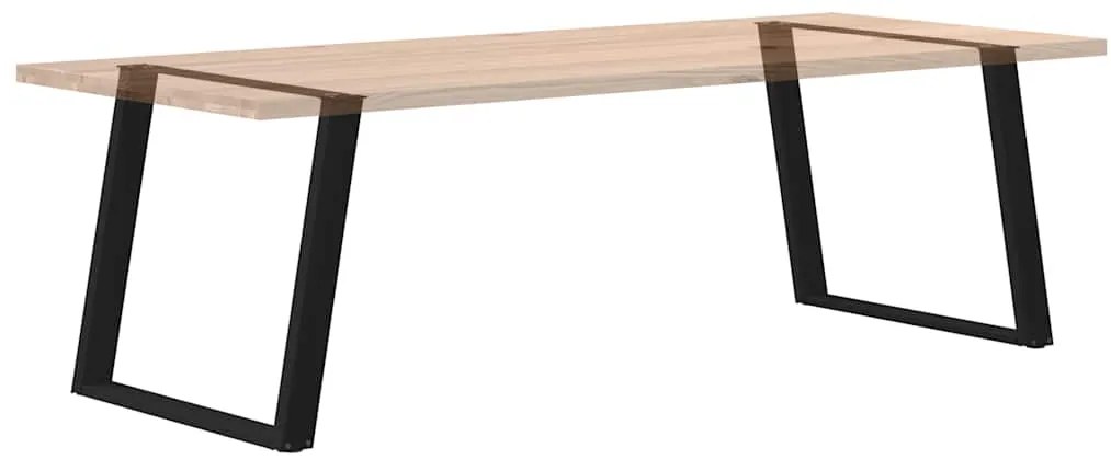 Pés para mesa de jantar em formato de U, 2 peças, preto, 100x(72-73) c