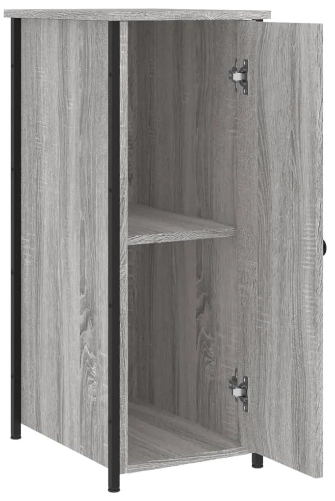 Mesas de cabeceira 2 pcs derivados de madeira cinzento sonoma