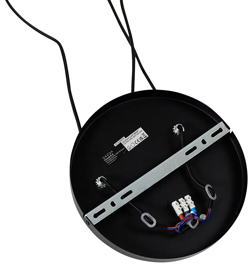 Candeeiro de suspensão industrial preto 3-luzes - Facil Design,Moderno