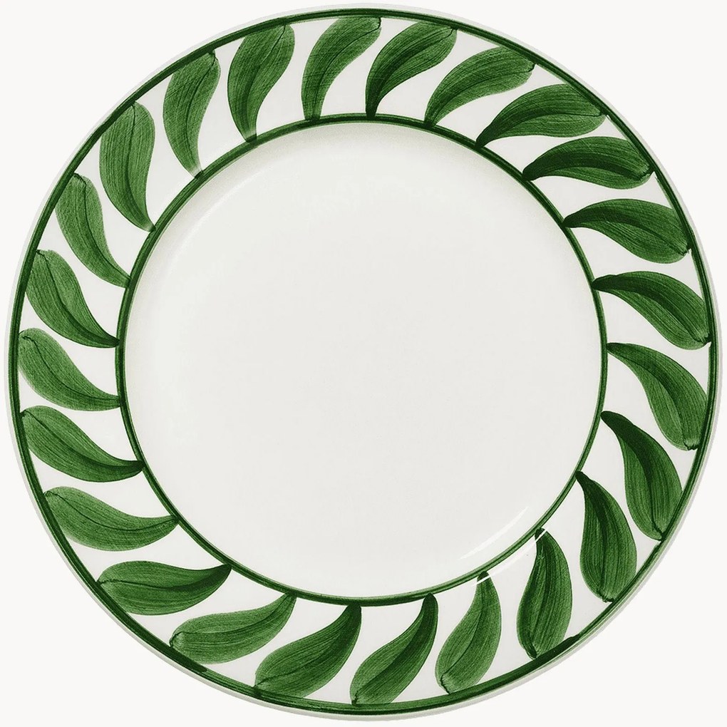 Prato de sopa pintado à mão Swirl