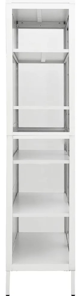 Vitrine 90x40x180 cm vidro temperado e aço branco