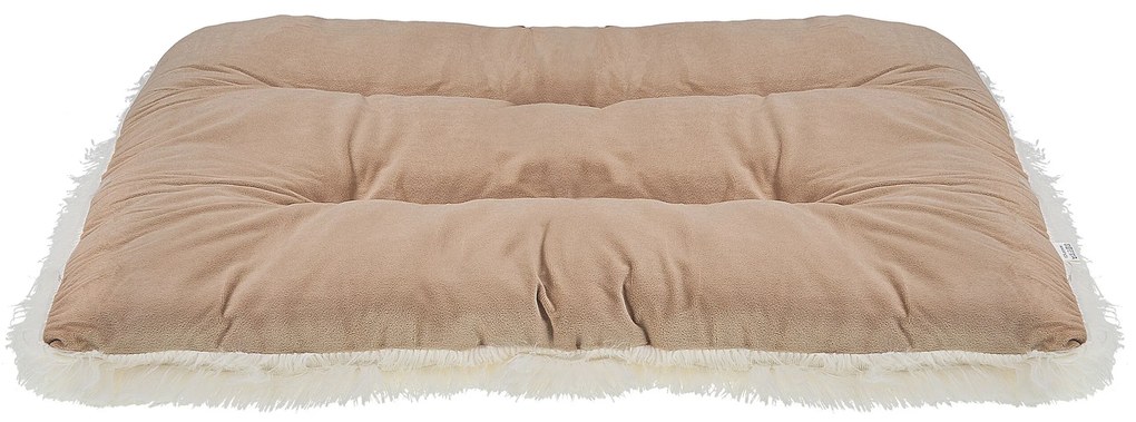Cama para animal de estimação em veludo creme 60 x 45 cm ERGANI Beliani