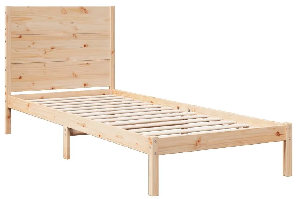Cama extra longa sem colchão 100x220 cm madeira maciça