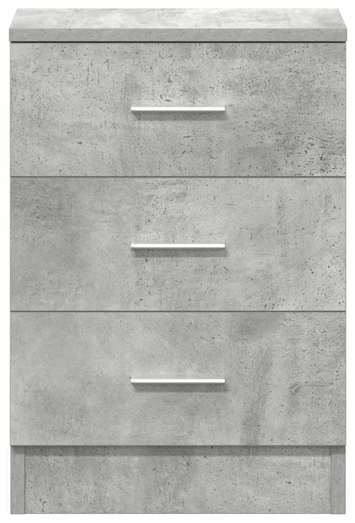 Mesas cabeceira 2pcs 38x35x56cm derivados madeira cinza cimento