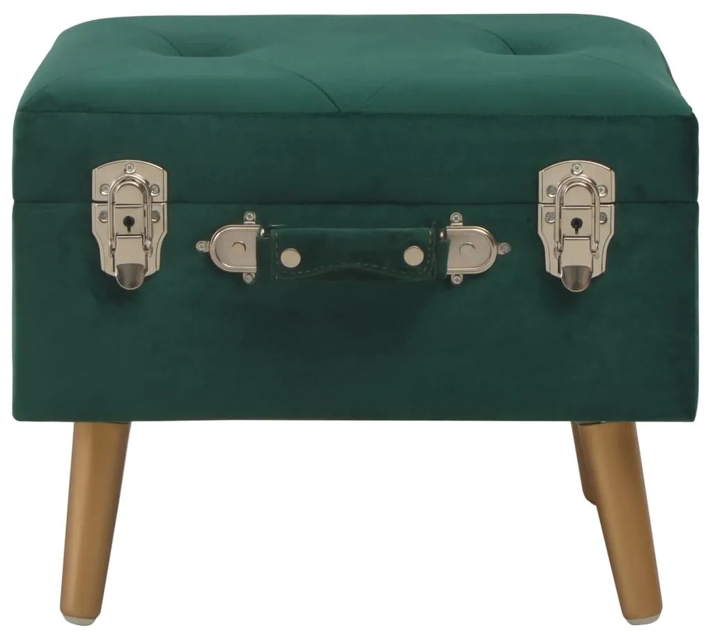 Banco de arrumação 40 cm veludo verde
