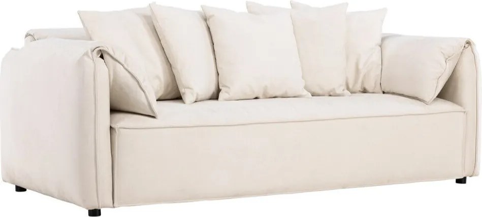 Sofá Dallas 4622, Creme, 202x100x73cm, 66 kg, Tecido, Pernas: Madeira, Madeira: Pinheiro, Bétula