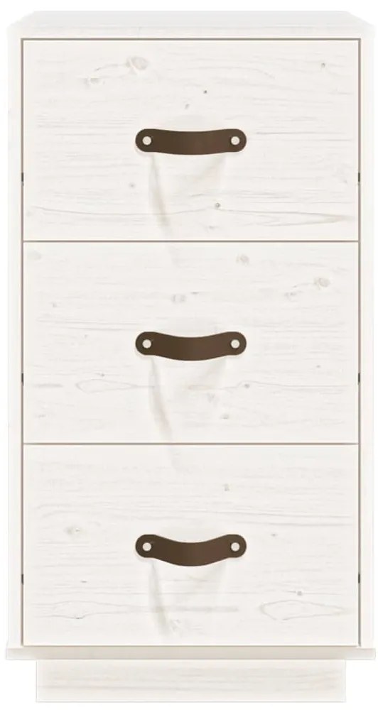 Mesa de cabeceira 40x40x75 cm madeira de pinho maciça branco