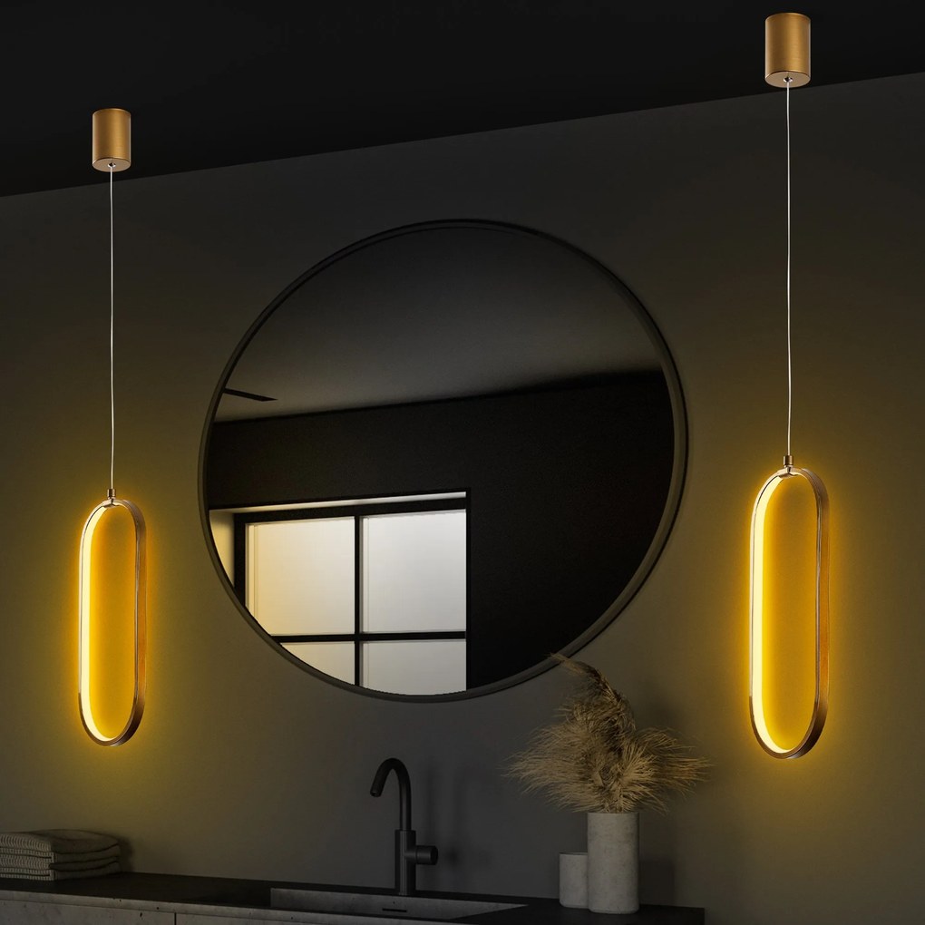 Chandelier Can – Dourado – 17 x 60-110 x 10 cm