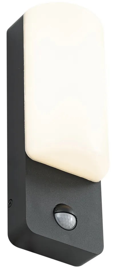 Candeeiro de Parede Exterior Preto com Sensor de Movimento Incl. LED - Shift