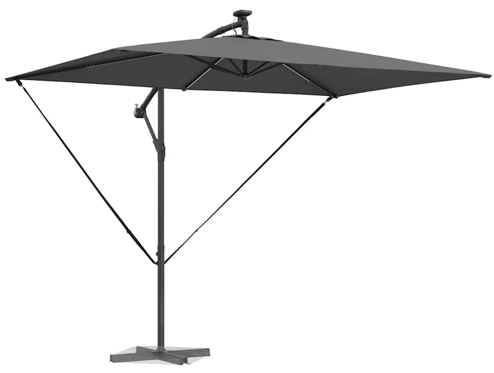 Guarda-sol de Bananeira Cantilever Antracite 294 x 200 x 254 cm