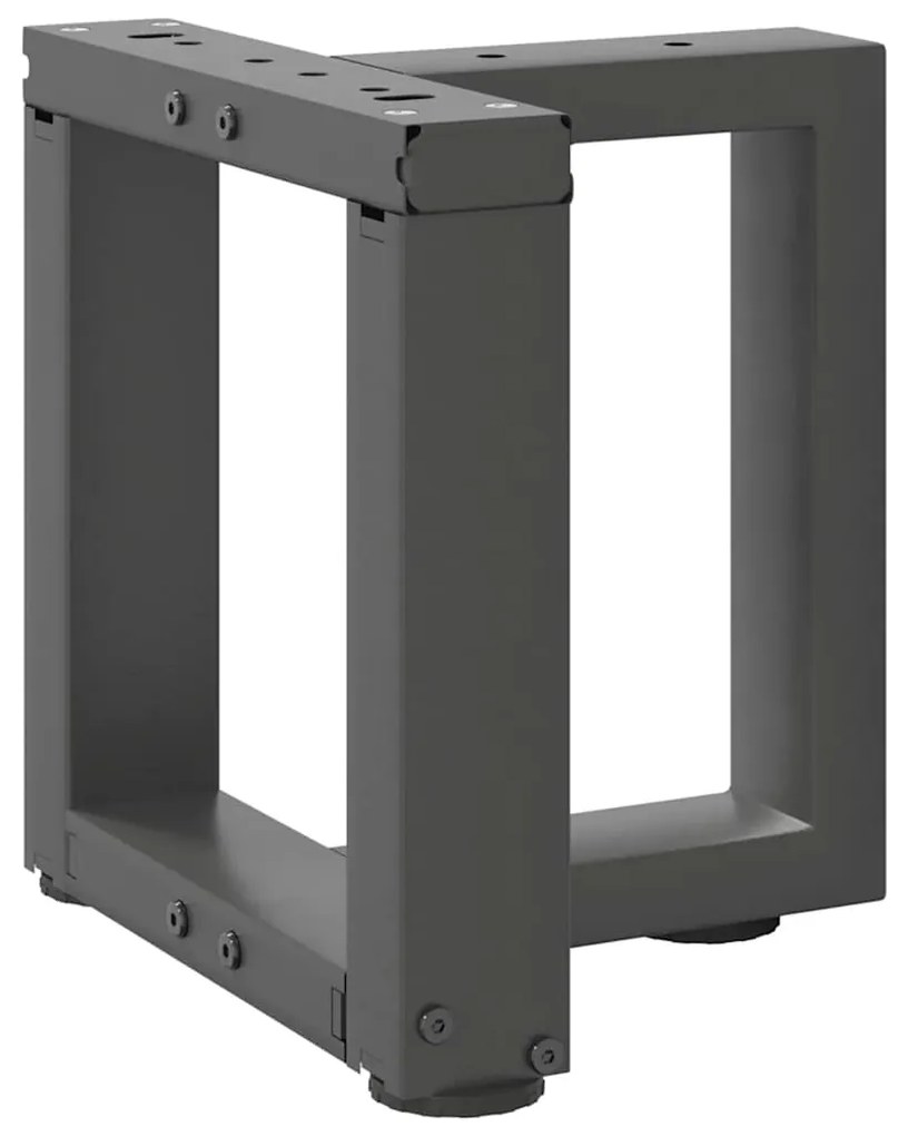 Pés para mesa de centro em forma de T, 2 peças, antracite, 30x25x(30-3