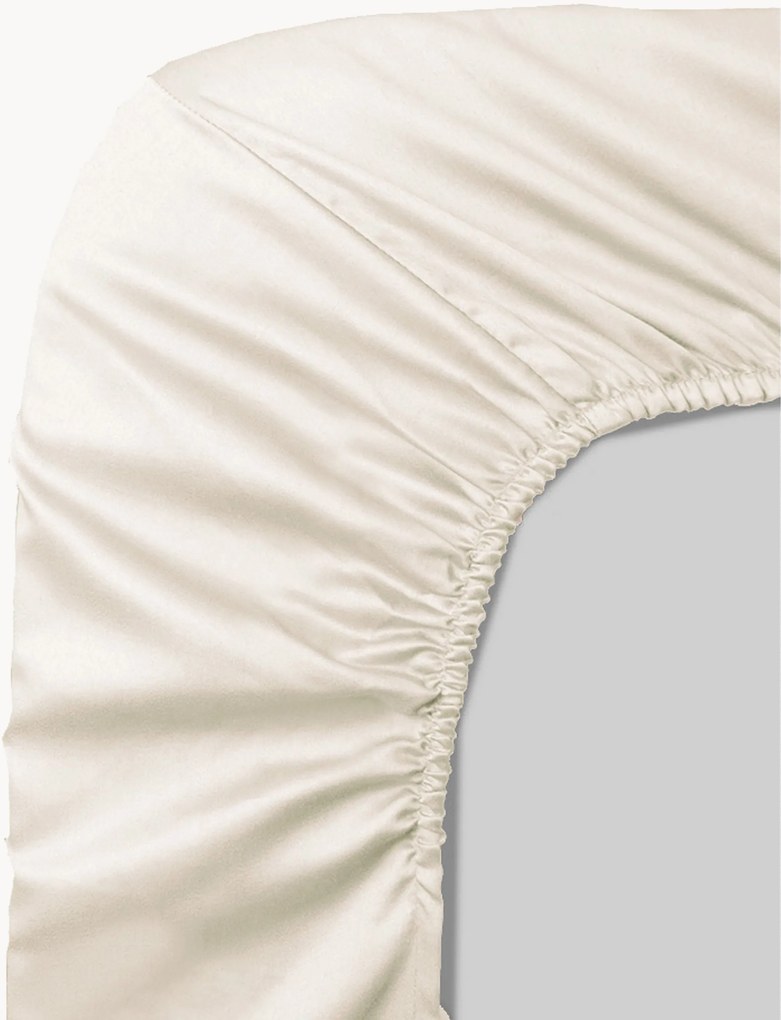 Lençol com elástico em cetim de algodão para boxspring Ava, Alt 50 cm