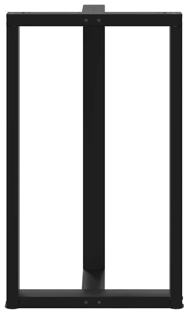 Pés de mesa de bar em forma de T, 2 peças, preto, 60x35x(100-101) cm,