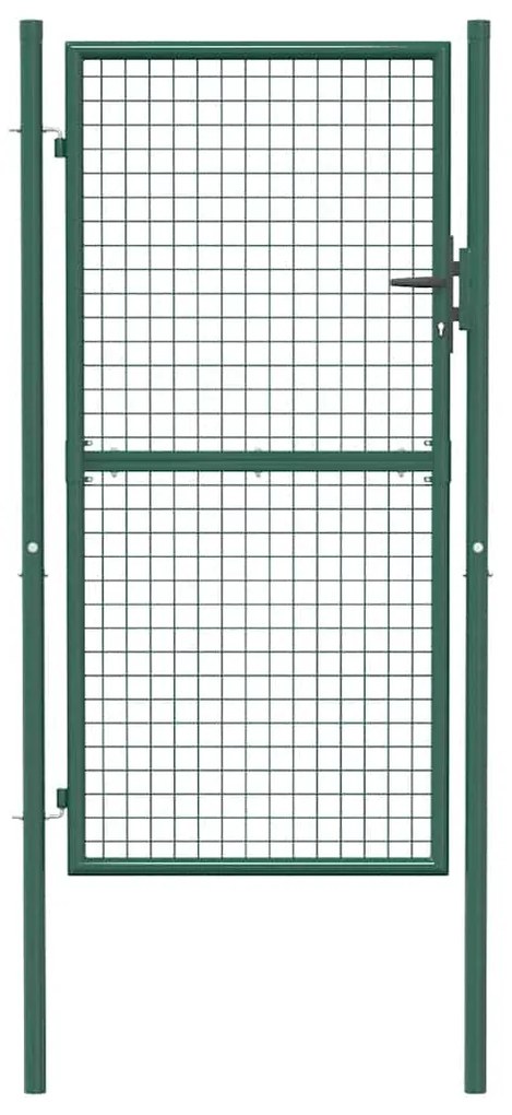 Portão de cerca 100x175 cm aço verde