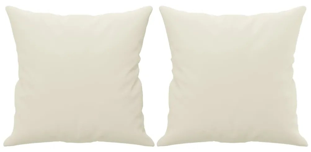 Sofá 3 lugares c/ almofadas decorativas 180 cm veludo creme