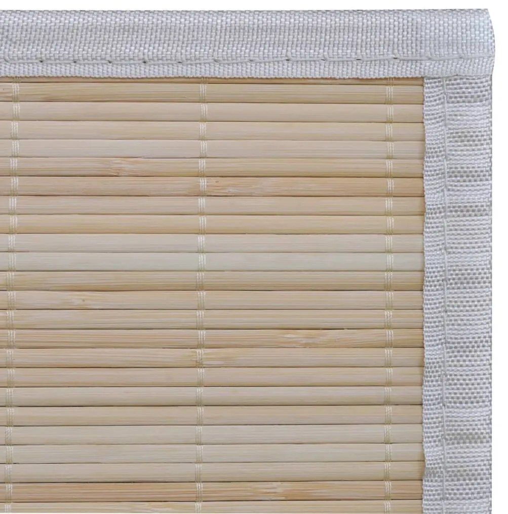 Tapetes retangulares de bambu natural 2 pcs 120x180 cm