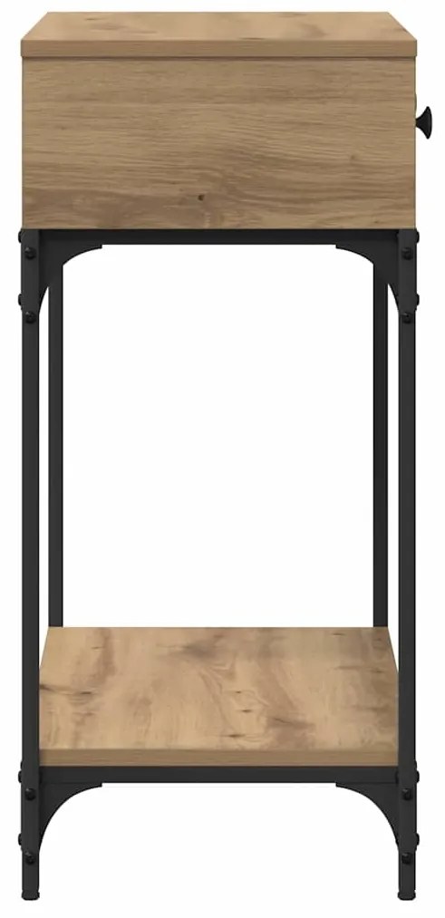 Mesa de Console Carvalho Artesanal 75x34.5x75 cm Madeira de Engenharia