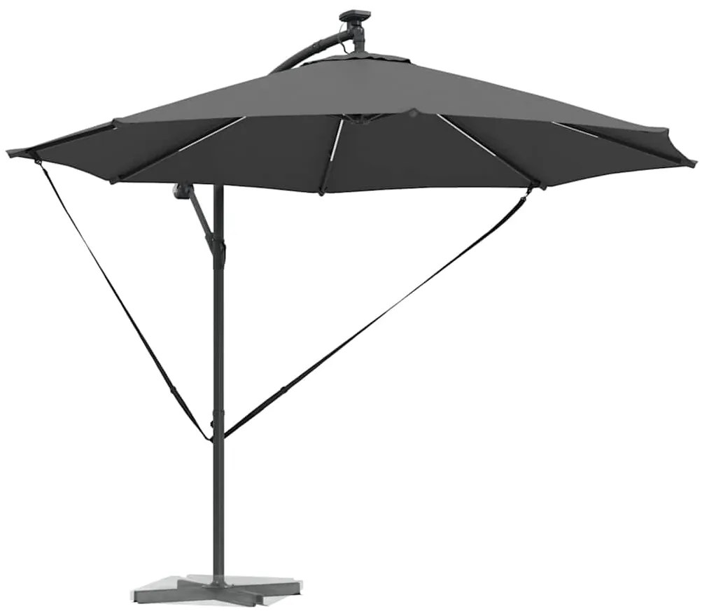 Guarda-sol de Bananeira Cantilever Antracite 294 x 294 x 248 cm