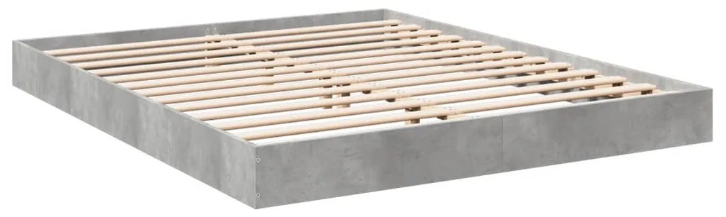Estrutura de cama 160x200 cm derivados de madeira cinza cimento