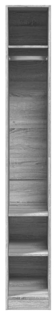 Roupeiro 30x50x200 cm derivados de madeira cinzento sonoma