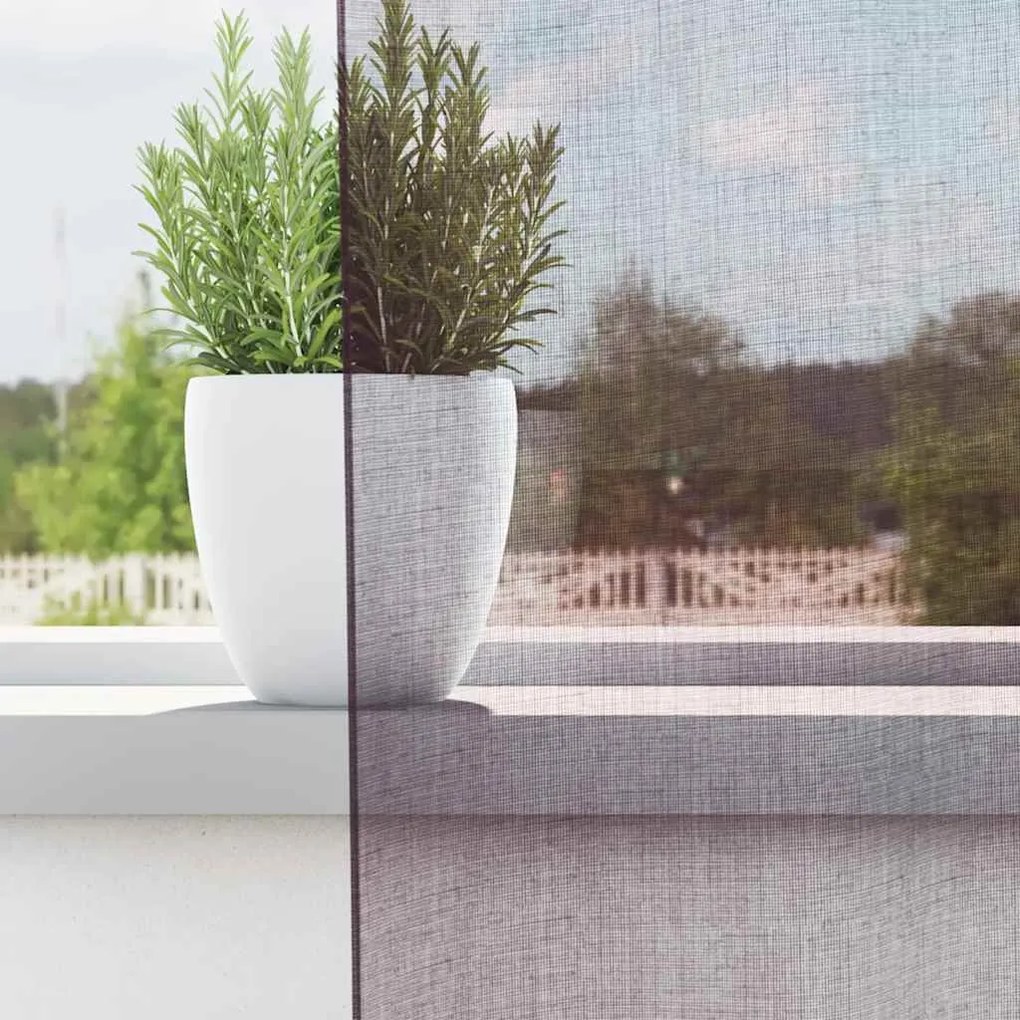 Cortinas de voile com ilhós 2 pcs roxo 140x140 cm