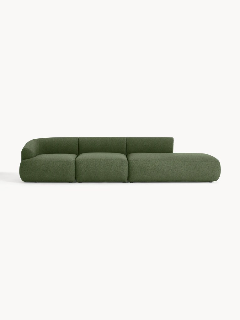 Chaise longue modular em bouclé Sofia (4 lugares)