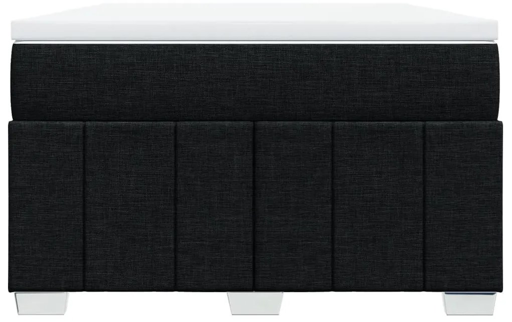 Cama boxspring com colchão 120x190 cm tecido preto