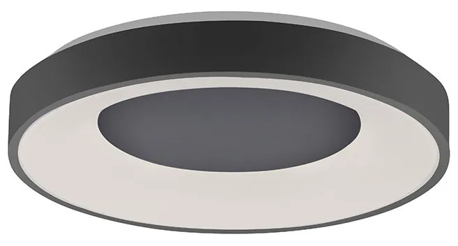Candeeiro de teto moderno cinzento escuro com LED regulável em 3 etapas - Steffie Moderno