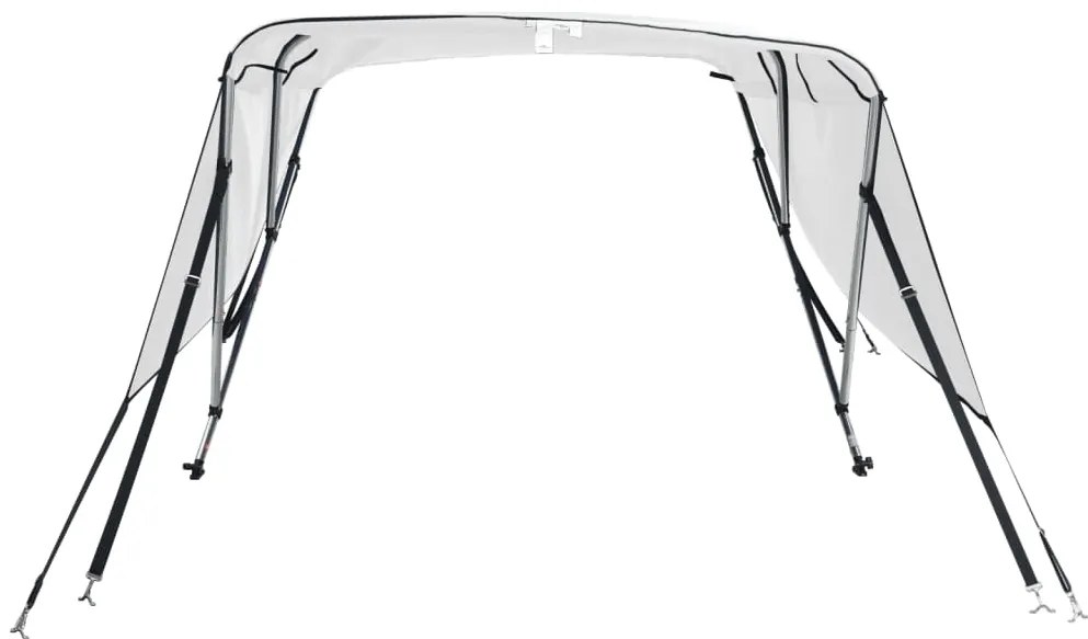 Toldo de 3 arcos Bimini c/ paredes laterais 183x(154-167)x137cm