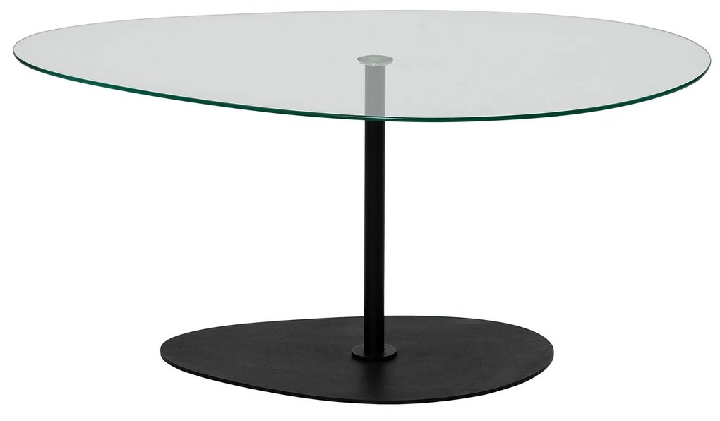 Mesa de Centro Porto – Transparente/Preto – 90x40x60 cm